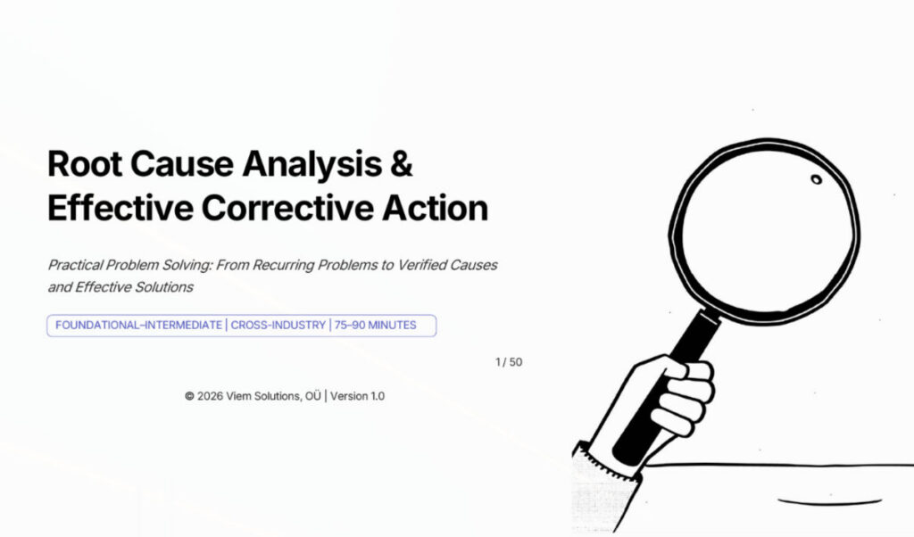 Root Cause Analysis & Effective Corrective Action - Complete Training Package