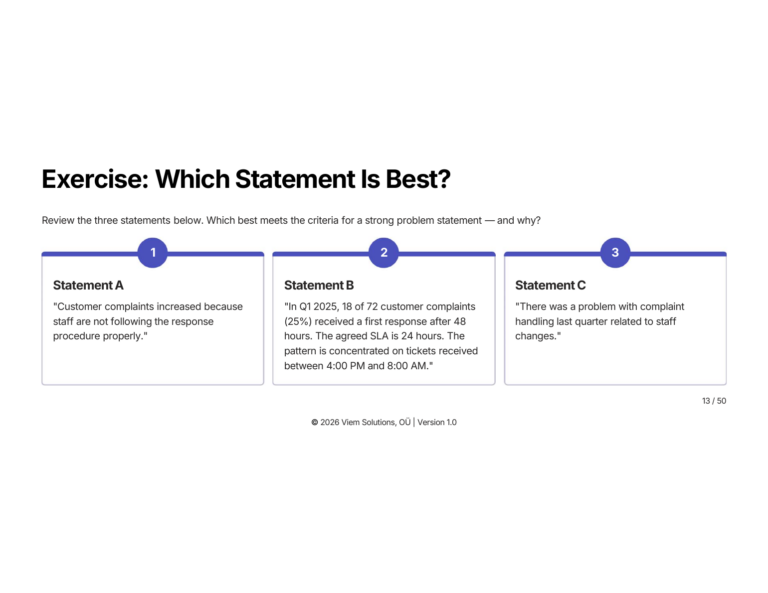 RCA training slide preview