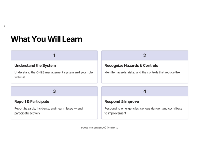 ISO 45001 training slide preview