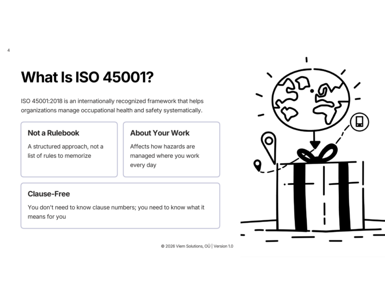 ISO 45001 training slide preview