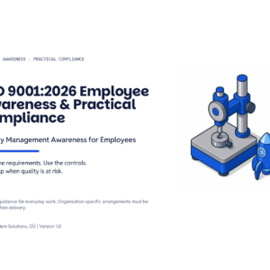 ISO 9001:2026 Employee Awareness & Practical Compliance — title slide