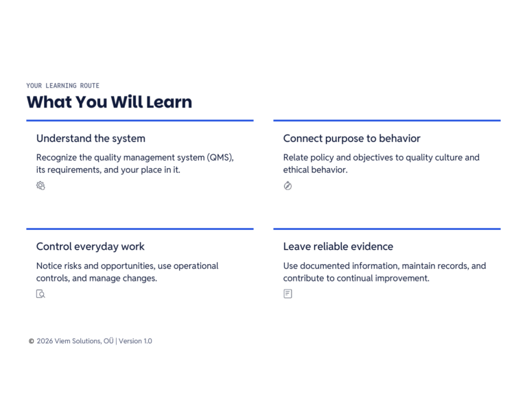 ISO 9001 training slide preview